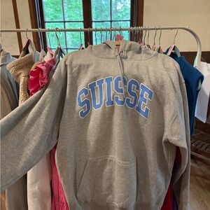 Brandy Melville Heather Gray Zip Up Sweater